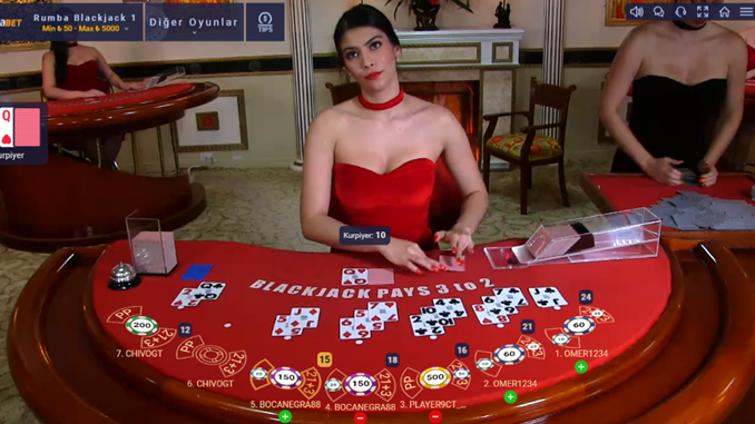 Ezugi Canlı Blackjack oyunu