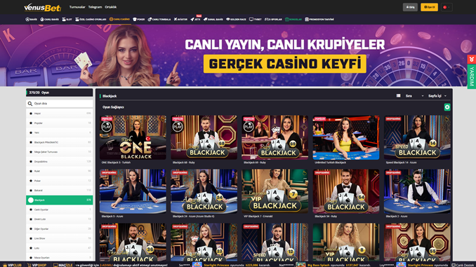 Venüsbet Casino Blackjack Güvenilir mi?